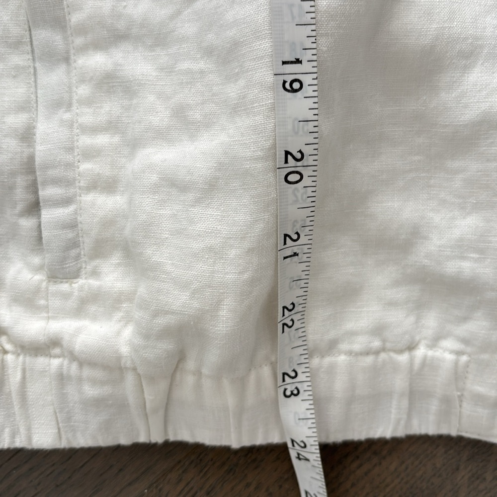 Billy Reid White linen feminine bomber Jacket - Picture 7 of 11